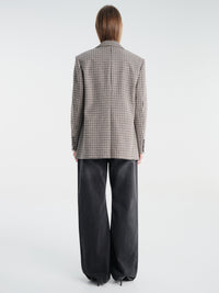 Dunst - Unisex Classic 2 Button Wool Blazer in Beige Check