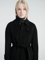 Dunst - Unisex Belted Cashmere Mac Coat in Black