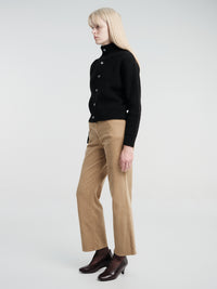 Dunst - Unisex High Neck Button Cardigan in Black