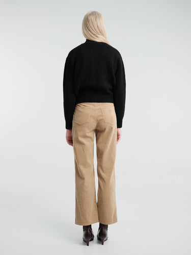 Dunst - Unisex High Neck Button Cardigan in Black