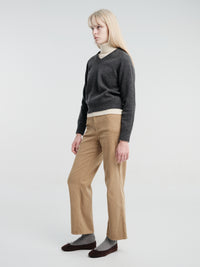 Dunst - Unisex Soft Volume V-Neck Sweater in Charcoal Grey
