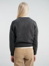 Dunst - Unisex Soft Volume V-Neck Sweater in Charcoal Grey