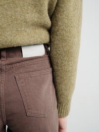 Dunst - Brushed Straight Jeans in Khaki Brown