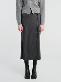 Dunst - Maxi Wrap Skirt in Charcoal Grey