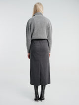 Dunst - Maxi Wrap Skirt in Charcoal Grey