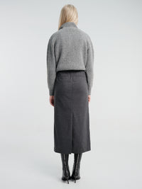 Dunst - Maxi Wrap Skirt in Charcoal Grey