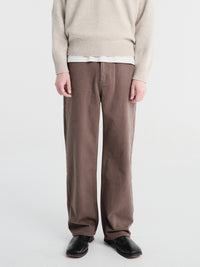 Dunst - Brushed Straight Jeans in Khaki Brown