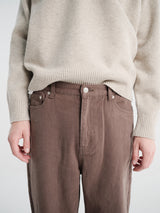 Dunst - Brushed Straight Jeans in Khaki Brown