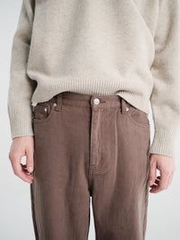 Dunst - Brushed Straight Jeans in Khaki Brown