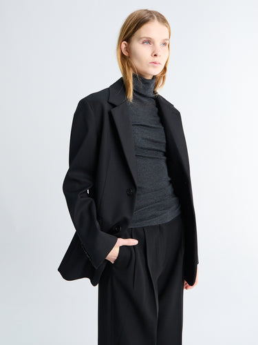 Dunst - Unisex 2 Button Wool Blazer in Black
