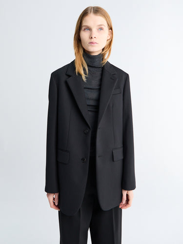 Dunst - Unisex 2 Button Wool Blazer in Black