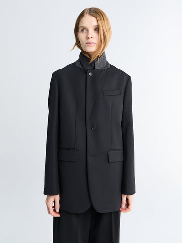 Dunst - Unisex 2 Button Wool Blazer in Black