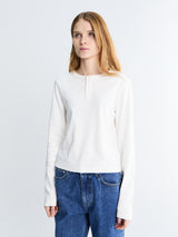 Dunst - Unisex Henry-neck T-shirt in Off White