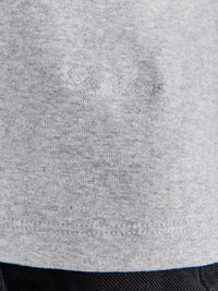 Dunst - Unisex Henry-neck T-shirt in Melange Grey