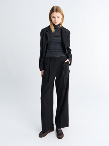 Dunst - Double Pleated Slacks in Black