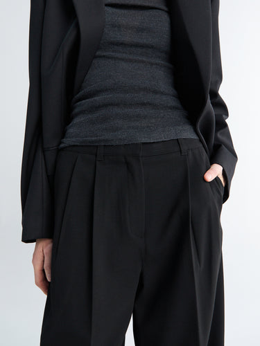 Dunst - Double Pleated Slacks in Black