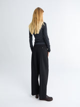 Dunst - Double Pleated Slacks in Black