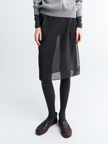 Dunst - See-Through Layering Skirt in Black