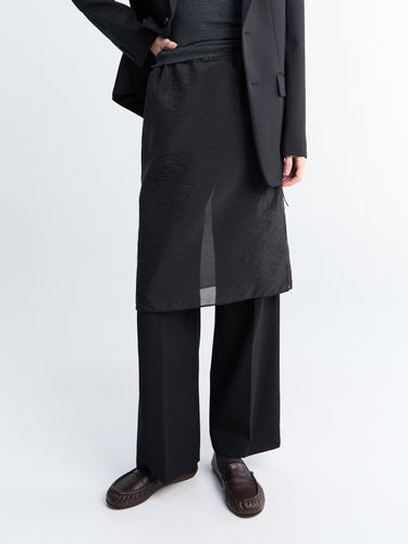 Dunst - See-Through Layering Skirt in Black