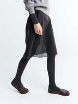Dunst - See-Through Layering Skirt in Black
