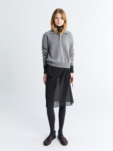 Dunst - See-Through Layering Skirt in Black