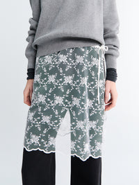 Dunst - Needlework Layering Skirt in White