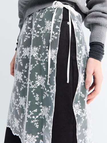 Dunst - Needlework Layering Skirt in White