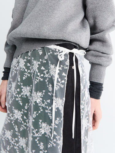 Dunst - Needlework Layering Skirt in White