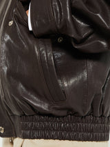 Dunst - Unisex Oversized Vintage Leather Blouson in Brown