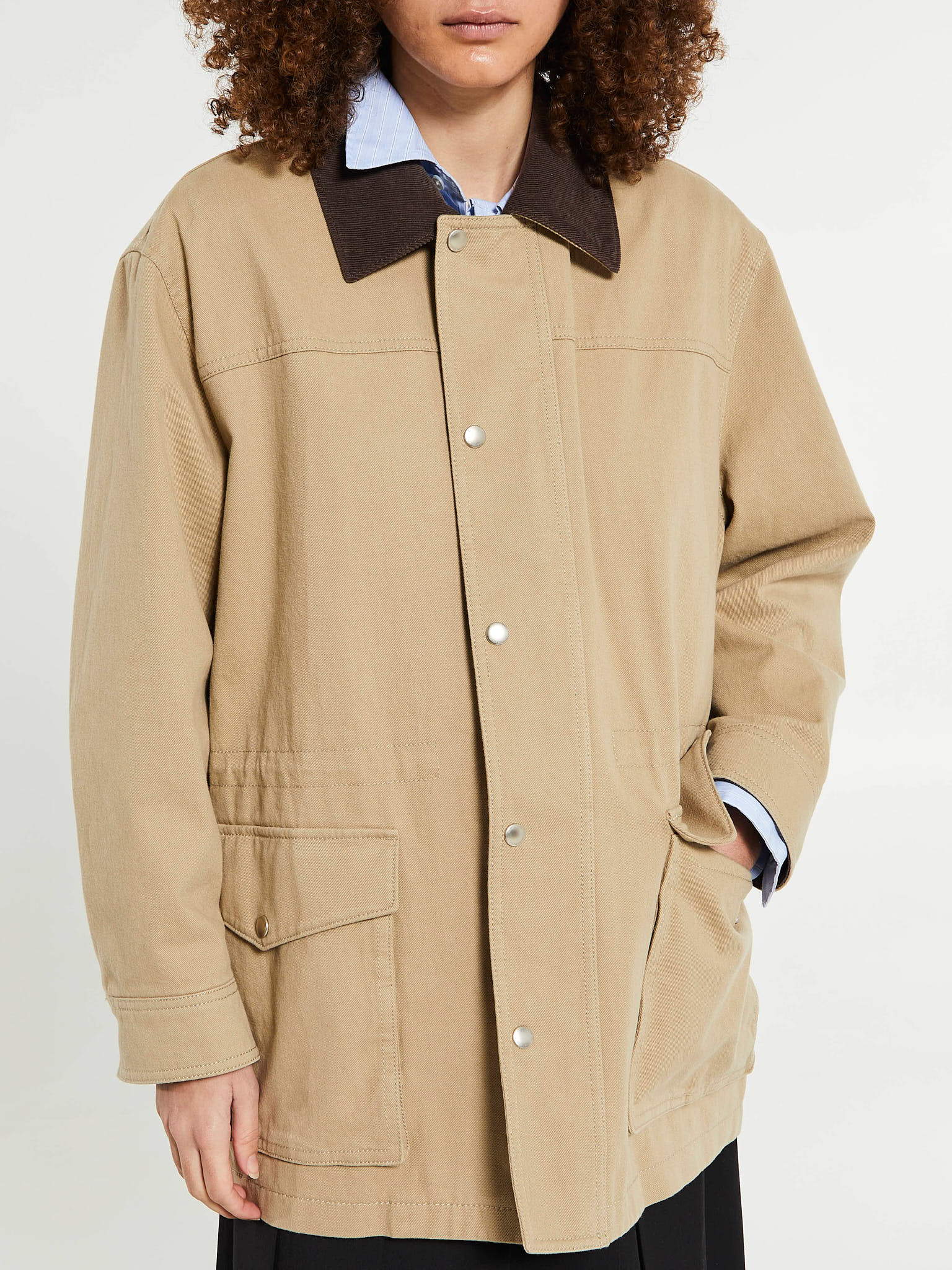 Dunst - Unisex Vintage Half Work Jacket in Beige