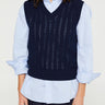 Dunst - Unisex Crochet Knit Vest in Navy