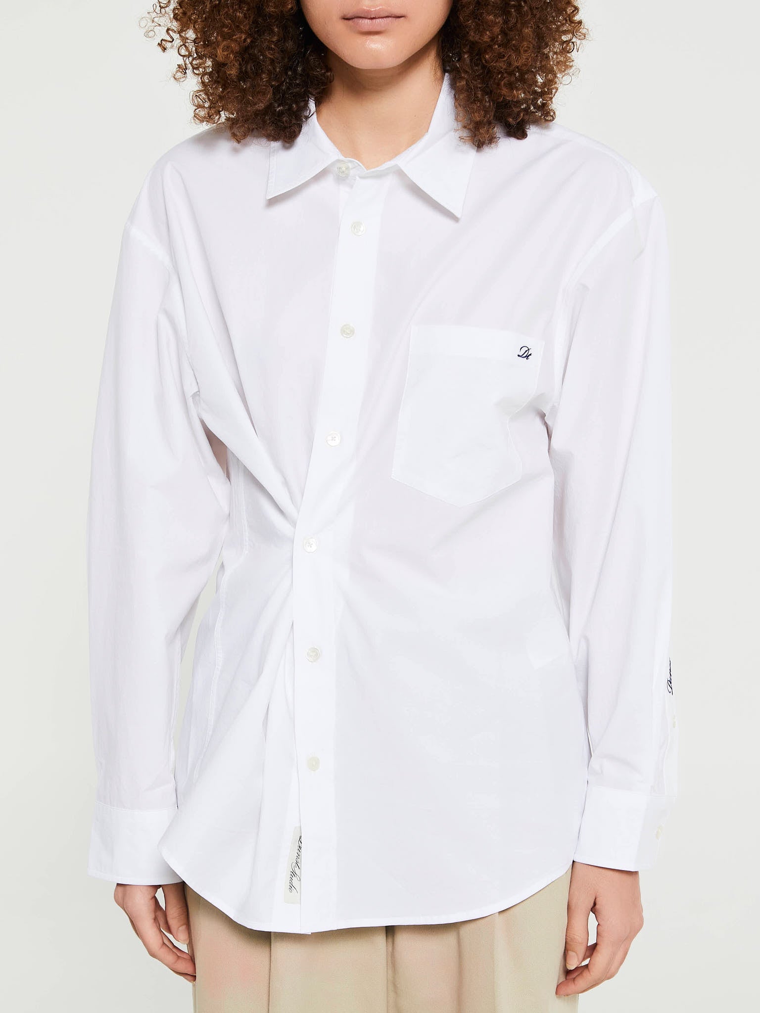 Dunst - Unisex Paperly Oversized Shirt in Ivory