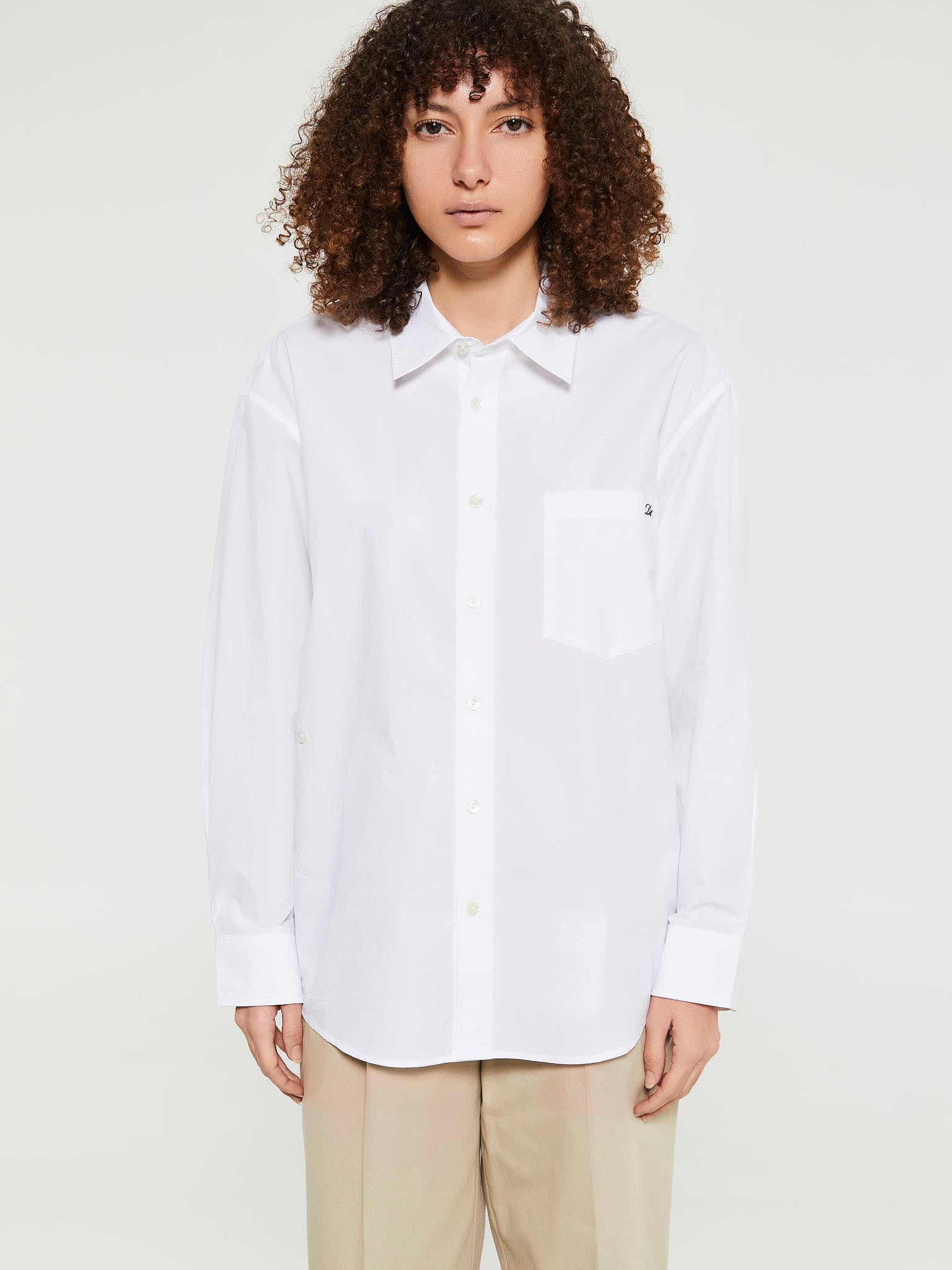 Dunst - Unisex Paperly Oversized Shirt in Ivory