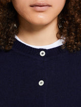Dunst - Essential Crewneck Knit Cardigan in French Navy
