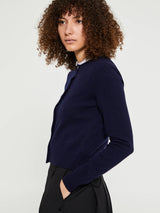 Dunst - Essential Crewneck Knit Cardigan in French Navy