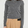 Dunst - Essential Crewneck Knit Cardigan in Melange Grey