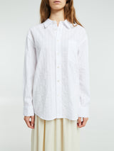Dunst - Unisex Classic Oversized Shirt in White Stripe