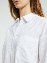 Dunst - Unisex Classic Oversized Shirt in White Stripe