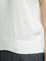 Dunst - Summer Linen V-Neck Knit in Natural