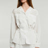 Dunst - Silky Belted Blouse in White
