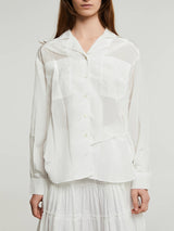 Dunst - Silky Belted Blouse in White