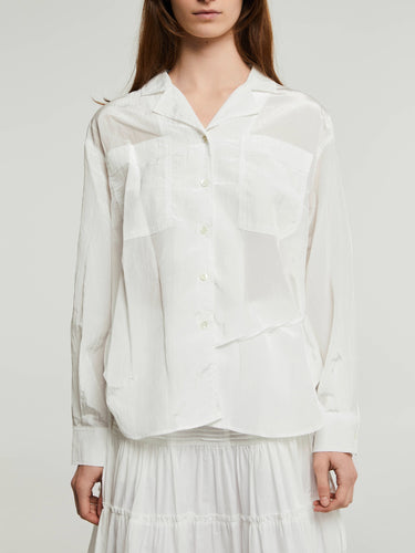 Dunst - Silky Belted Blouse in White
