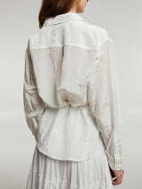 Dunst - Silky Belted Blouse in White