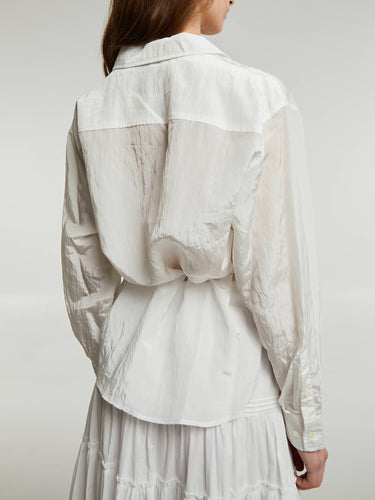 Dunst - Silky Belted Blouse in White