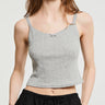 Dunst - Pointelle Sleeveless Top in Melange Grey