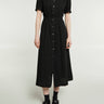 Dunst - Maxi Shirring Dress in Black