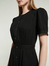 Dunst - Maxi Shirring Dress in Black