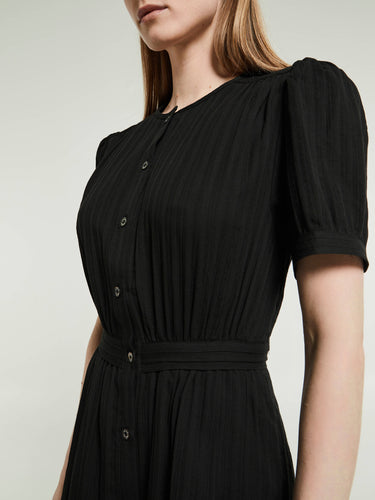 Dunst - Maxi Shirring Dress in Black