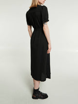 Dunst - Maxi Shirring Dress in Black