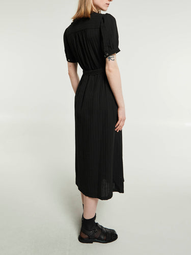 Dunst - Maxi Shirring Dress in Black